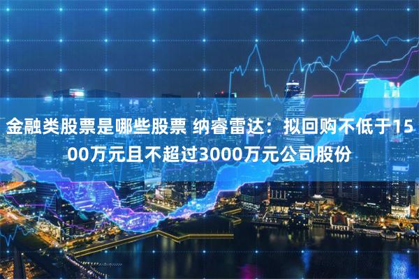金融类股票是哪些股票 纳睿雷达：拟回购不低于1500万元且不超过3000万元公司股份
