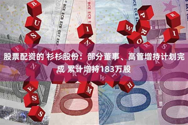 股票配资的 杉杉股份：部分董事、高管增持计划完成 累计增持183万股