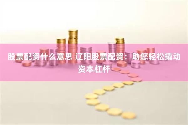 股票配资什么意思 辽阳股票配资：助您轻松撬动资本杠杆