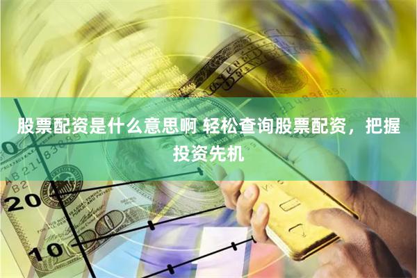 股票配资是什么意思啊 轻松查询股票配资，把握投资先机