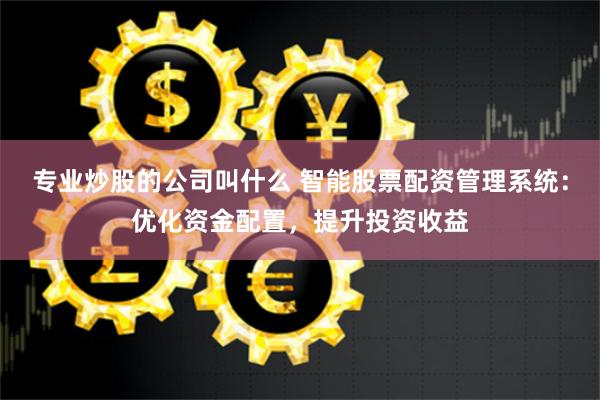专业炒股的公司叫什么 智能股票配资管理系统：优化资金配置，提升投资收益